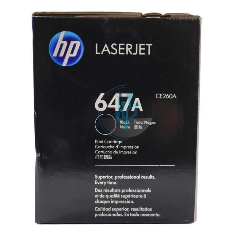 Tóner HP CE260A 647A Negro Original | HP LaserJet CP4025 / CP4525 – 8,500 Páginas