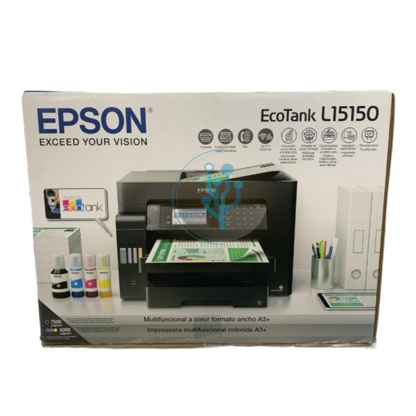 Impresora Multifuncional Epson L15150 A3+ Wifi. Multifuncional A3 a color Epson L15150 con diseño compacto para impresiones a bajo costo