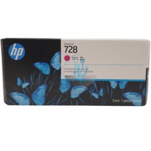 Compra Tinta HP 728 F9K16A Magenta original de 300ml para plotter DesignJet T730 y T830. Alto rendimiento, secado rápido y calidad profesional.