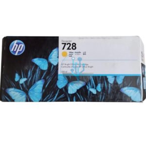 Compra Tinta HP 728 F9K15A Amarillo original de 300ml para plotter DesignJet T730 y T830. Alto rendimiento, secado rápido y calidad profesional.