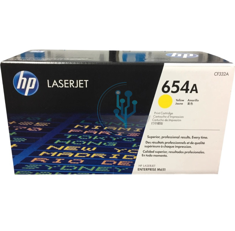 Tóner HP CF332A (654A) Amarillo M651dn – 15,000 Páginas