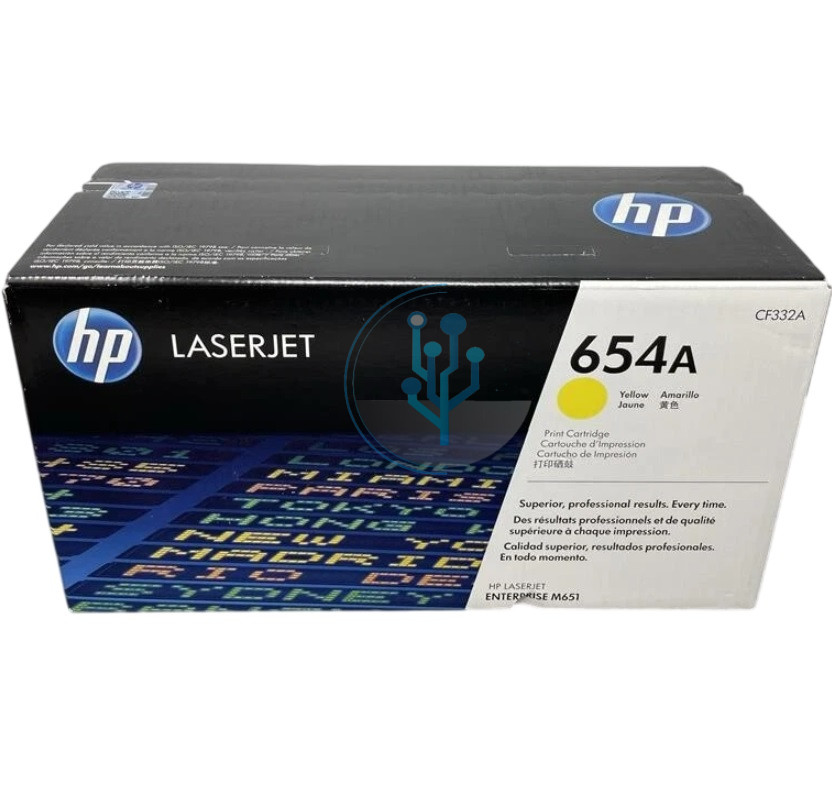 Tóner HP CF332A (654A) Amarillo M651dn – 15,000 Páginas