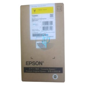 Cartucho de tinta Epson T08M400 amarillo original con capacidad de hasta 28,000 páginas. Compatible con Epson WorkForce Enterprise AM-C550 y diseñado para impresión empresarial de alto rendimiento.