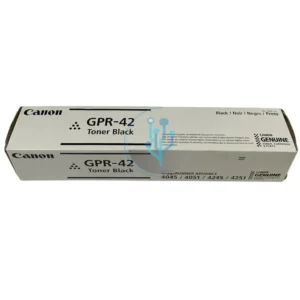 Detalle del empaque y etiquetas del tóner Canon GPR-42 Negro