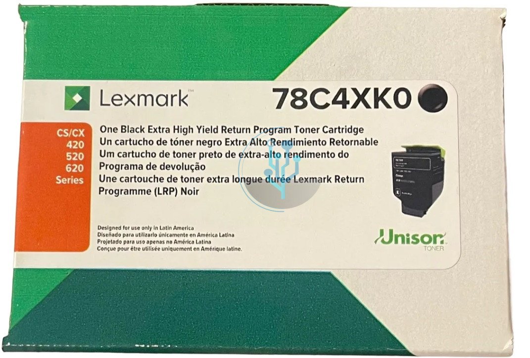 Tóner Lexmark 78C4XK0 Negro CX625ade, CX421adn 8,500 Páginas