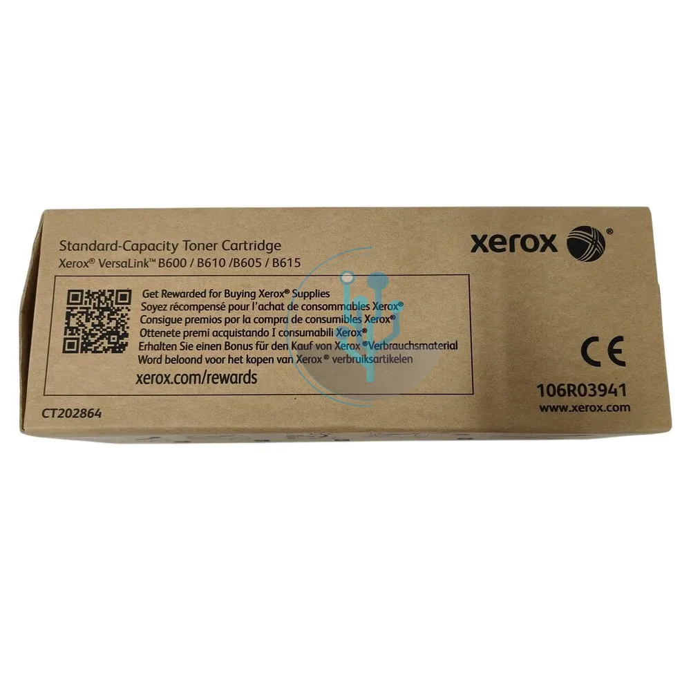Empaque del tóner Xerox 106R03941, cartucho negro original para impresoras Xerox VersaLink B600/B605/B610/B615
