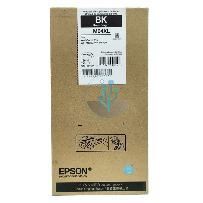Tinta Epson M04XL T961120 WF-M5799 Negro 10,000 Paginas