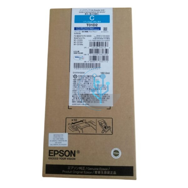 Tinta Epson T01D220 Cian WFC529R, WFC579 20,000 Páginas