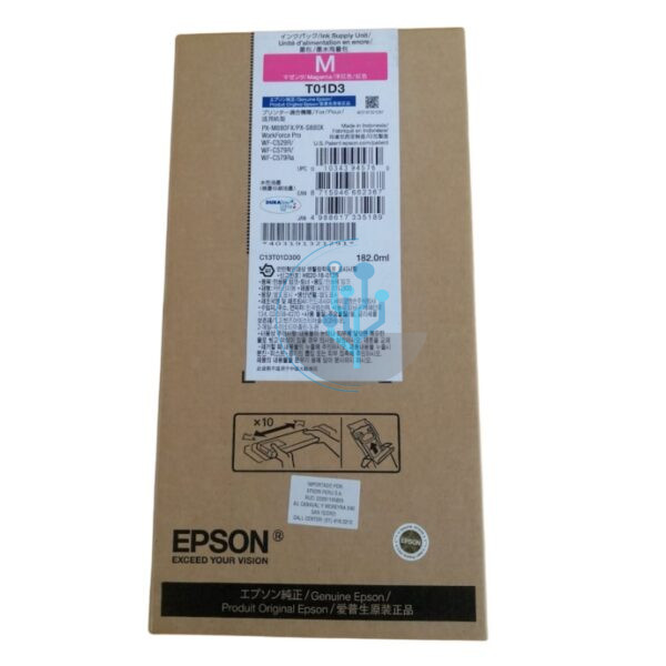 Tinta Epson T01D320 Magenta WFC529R, C579 20,000 Páginas
