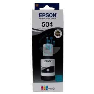 Botella Tinta Epson T504120 Black Original, Contenido: 127ml. Compatibilidad con Epson EcoTank L4150, L4160, L6161, L6171, L6191, L6270