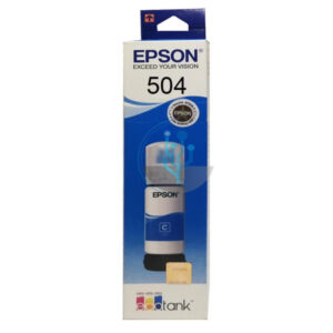 Botella Tinta Epson T504220 Cyan Original, Contenido: 70ml. Compatibilidad con Epson EcoTank L4150, L4160, L6161, L6171, L6191, L6270