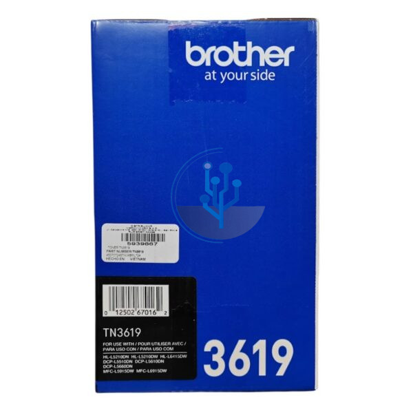 Toner Brother TN3619 Negro. Compatibilidad con Brother dcp-l5510dn, dcp-l5660dn, mfc-l5915dw, mfc-l6915dw, hl-l5210dn, hl-l6415d