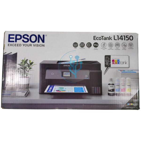 Impresora Multifuncional Epson EcoTank L14150. compacta y ligera con capacidad hasta A3+ Tranquilidad 100% sin cartuchos para Más ahorro