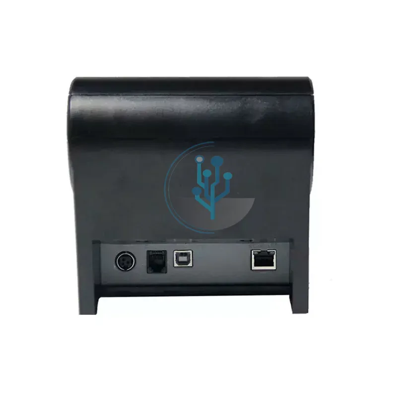 Puertos de conexión USB, Ethernet y Bluetooth de la impresora LOPEN LN-POS80-BX-UEB