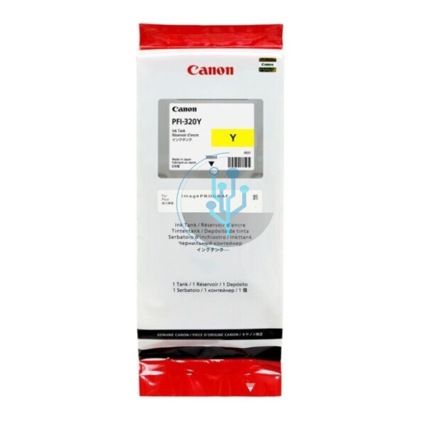 Tinta Canon PFI-320Y Yellow 300ml. Compatibilidad con Canon imagePROGRAF TM-200, tm205, TM-300, TM-305, Consulta Stock Ahora