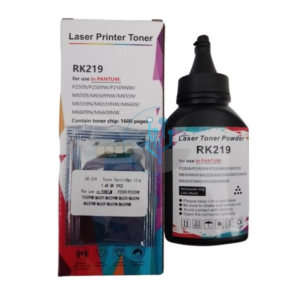 Recarga Toner Compatible Pantum RK-219 Negro. Compatibilidad con Pantum m6509nw, m6559n, m6559nw, m6609n, m6609nw