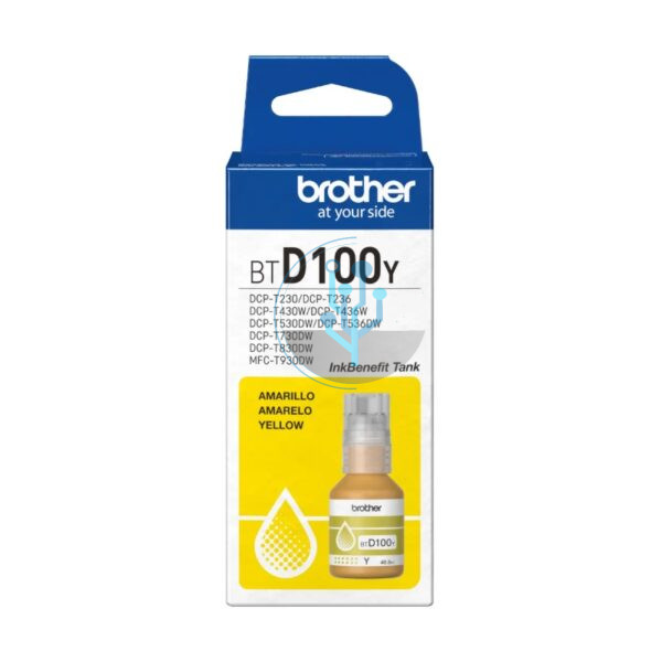 Tinta Brother BTD100Y Amarillo DCP-T230 / 430W / 436W 48.8ml