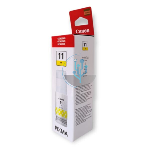 Tinta Canon GI-11Y Amarillo. Contenido 70ml. Compatibilidad con Con Impresoras Canon Pixma G1130, G2160, G2170, G3160, G3170, G4170