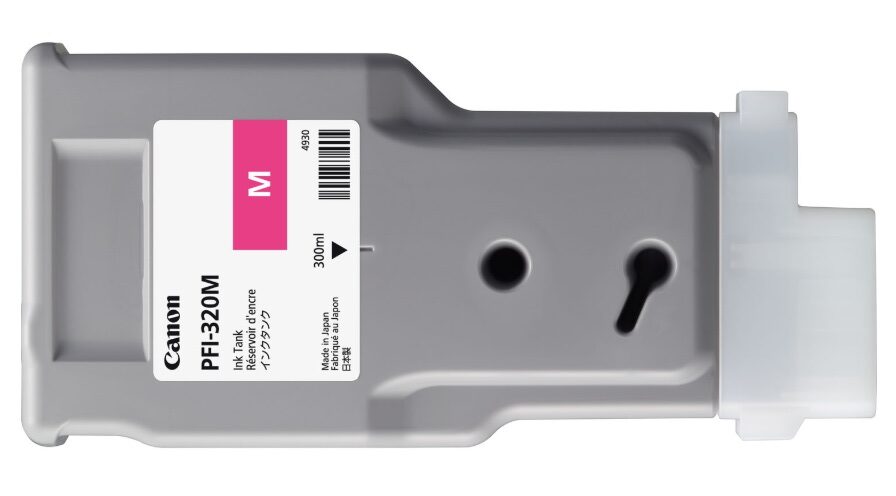 Tinta Canon PFI-320M Magenta 300ml. Compatibilidad con Canon imagePROGRAF TM-200, tm205, TM-300, TM-305, Consulta Stock Ahora