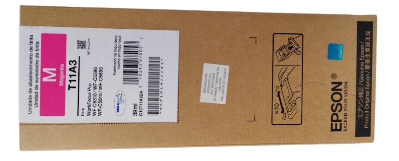Tinta Epson T11A3-T11A320 wf-c5810 Magenta 39ml. Uso en Impresoras Epson WorkForce Pro wf-c5310, 5390, wf-c5810, wf-c5890