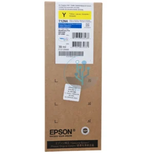 Cartucho de tinta individual Epson T12N400 DURABrite Ultra amarillo, compatible con WorkForce Pro EM-C800/EP-C800.