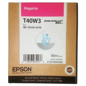 Cartucho de tinta original Epson T40W320 magenta de 50ml para plotter SC-T3170