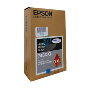 Tinta Epson T748xxl420 Black Original, Contenido: 69ml. Compatibilidad con Impresoras Epson WorkForce Pro WF-6590, WorkForce WF-6090