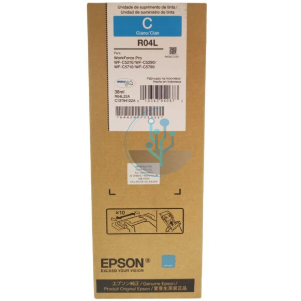 Tinta Epson T941220 Cian R04L WFC5710, WFC5790 5,000 Páginas