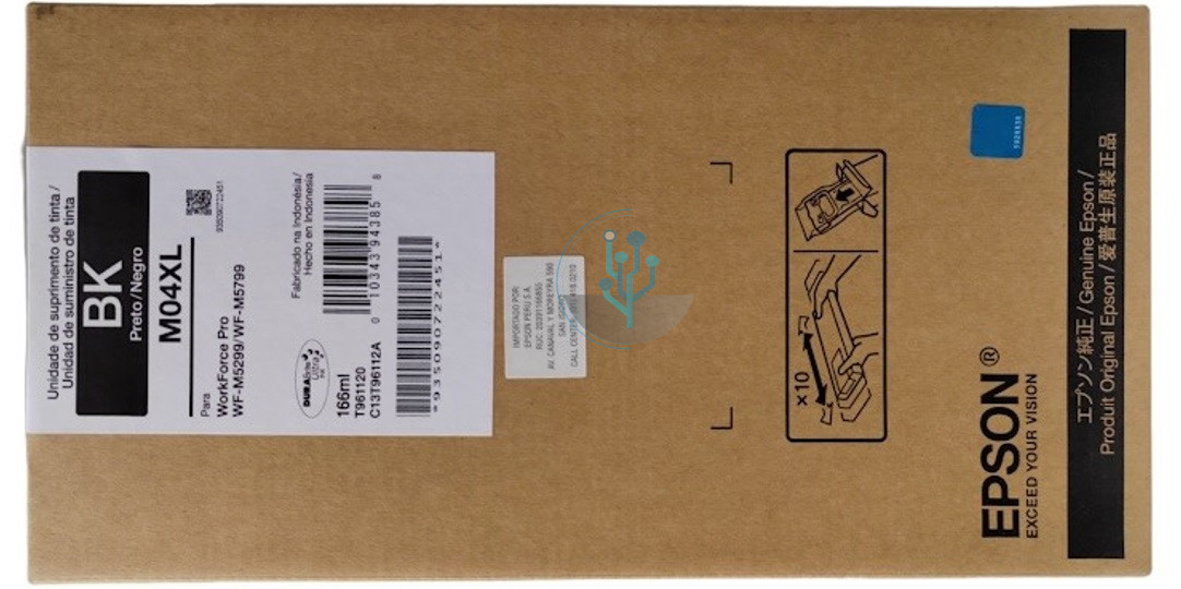 Tinta Epson M04XL T961120 WF-M5799 Negro 10,000 Paginas