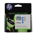 Tinta HP 3ED77A (712A) Cian 3 Pack DesignJet T250, T650 29ml