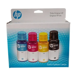 Set de 4 botellas de tinta HP GT53 negra y GT52 cian magenta amarillo para HP Ink Tank y Smart Tank