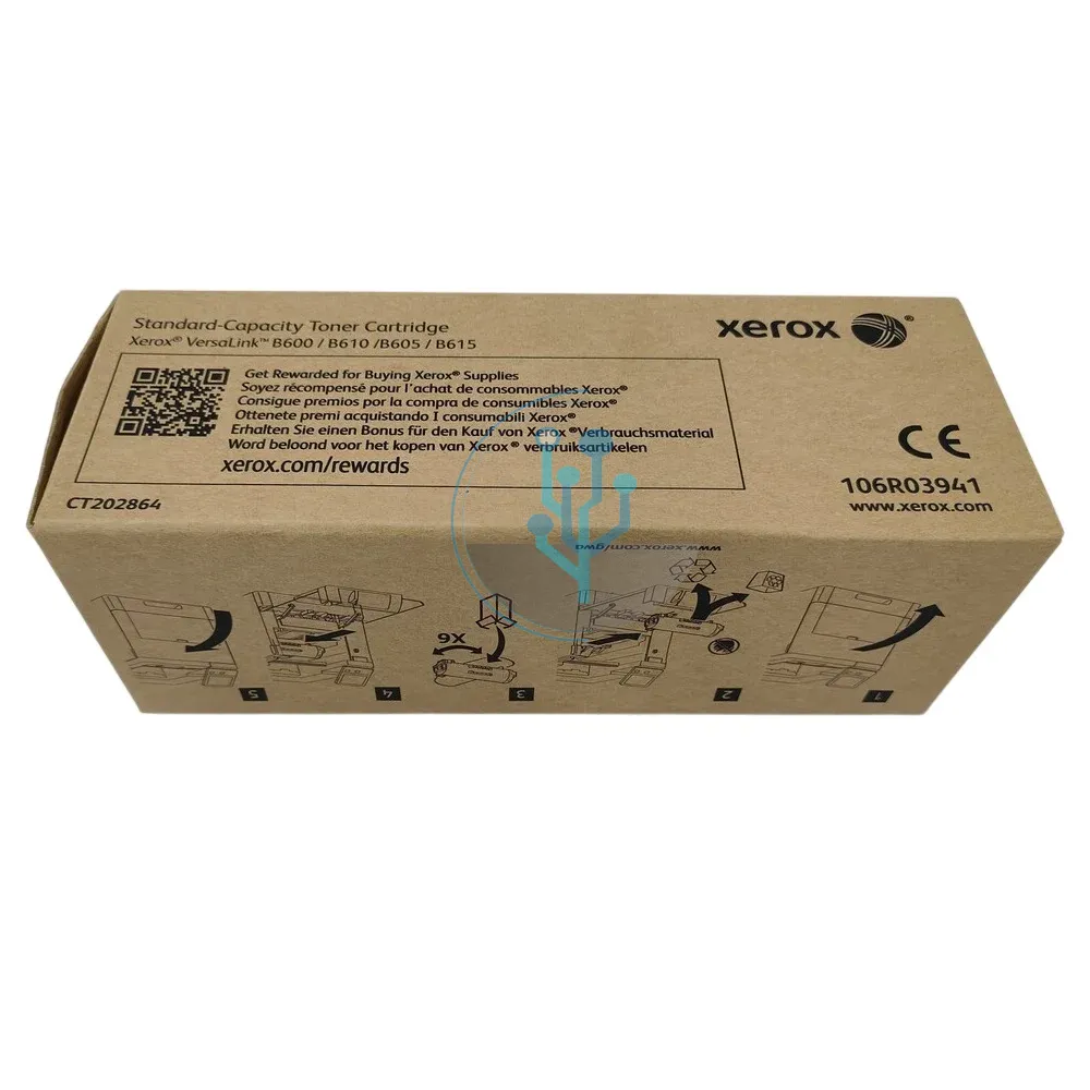 Tóner Xerox 106R03941 negro estándar, 10,300 páginas, compatible con VersaLink B600/B605/B610/B615.