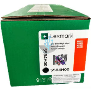 Toner Lexmark 55B4H00 Negro Original. Compatibilidad con Impresoras Lexmark MX432, M1342, MS431dn, MX431adn, MS331dn, MX331adn