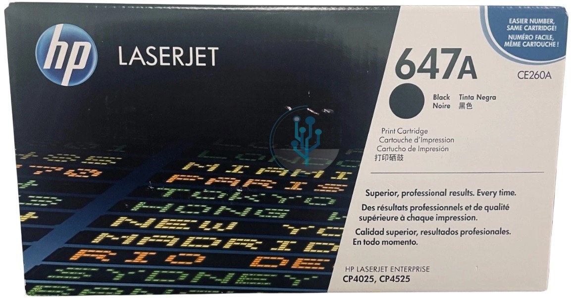 Tóner HP CE260A 647A Negro Original | HP LaserJet CP4025 / CP4525 – 8,500 Páginas